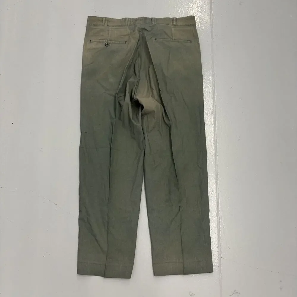 Vintage 60s Sears Green Sanforized Workwear Chinos 36x28